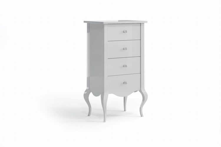 Komoda LATINA, biała, wysoki połysk