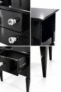 STOLIK NOCNY W WYSOKIM CZARNYM POŁYSKU DIAMOND DUO EKSKLUZYWNY ELEGANCKI PREMIUM