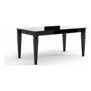 Stół  glamour DIAMOND nowoczesny elegancki,  czarny wysoki połysk, rozkładany, długość 160 cm 