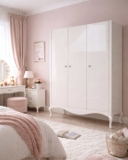 Szafa glamour trzydrzwiowa kolor perłowy szerokość 120 cm